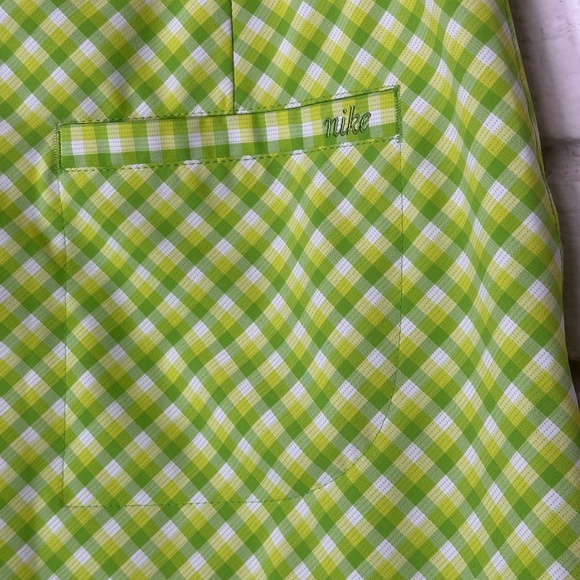 Nike Women's Nike Dry-Fit Plaid Neon Green Golf Skort Size 8 - Picture 11 of 14
